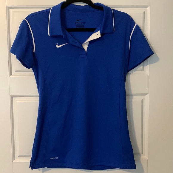 Small Nike Dri-fit blue polo. - Picture 1 of 4